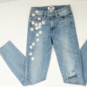 PAIGE Studded Hoxton Ankle Skinny Jeans